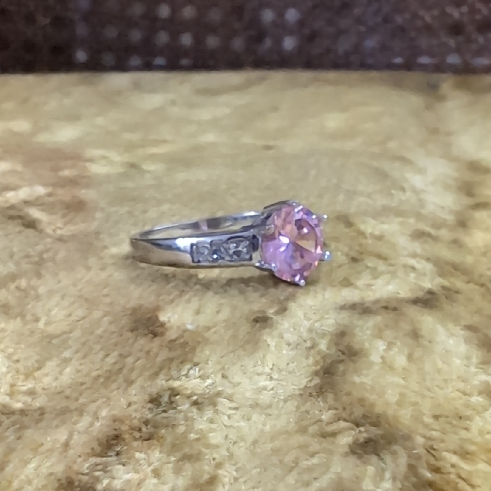 Pink Crystal Costume Jewelry Ring